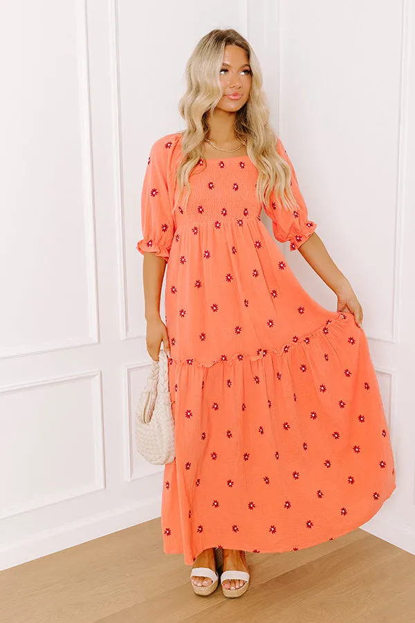 Vineyard Lounge Floral Embroidered Midi Dress sold by Impressions product image thumbnail 2