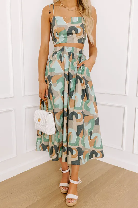 Vineyard Bound High Waist Midi Skirt sold by Impressions