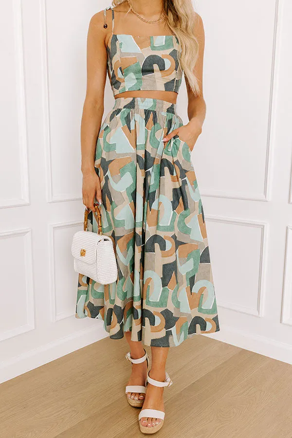 Vineyard Bound High Waist Midi Skirt sold by Impressions