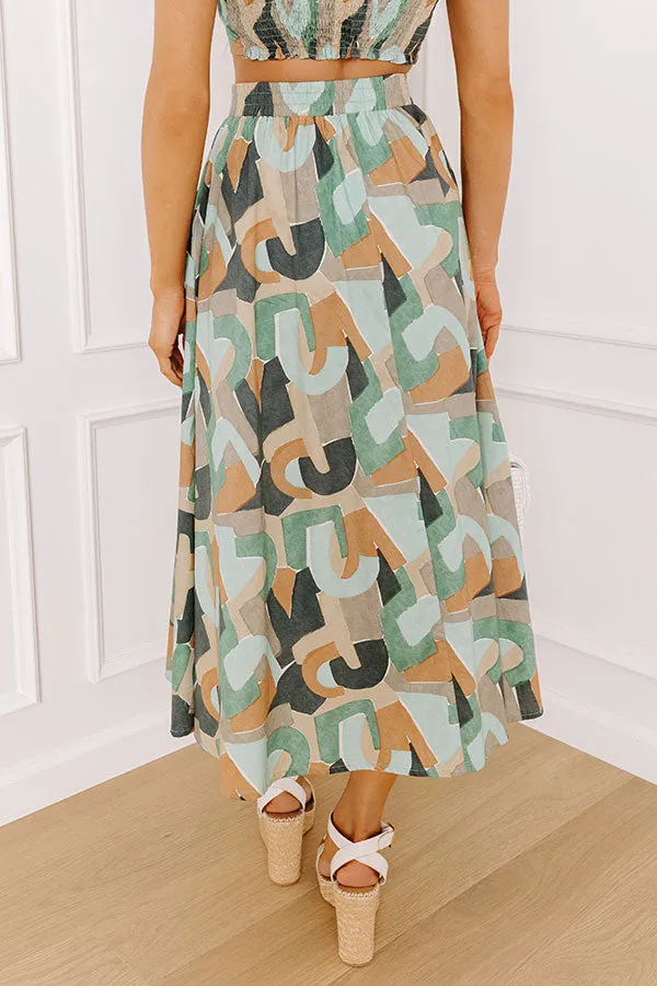 Vineyard Bound High Waist Midi Skirt sold by Impressions product image thumbnail 3