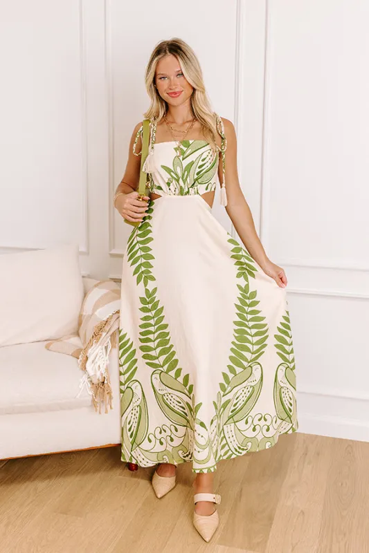 Tropical Bliss Cut Out Midi Dress sold by Impressions
