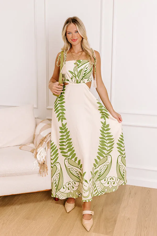 Tropical Bliss Cut Out Midi Dress sold by Impressions
