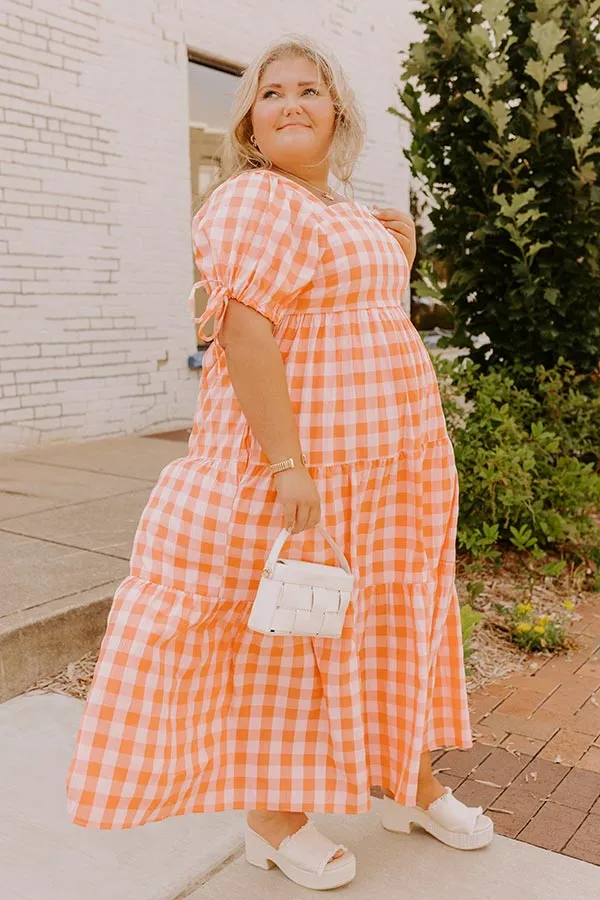 Sunkist Stroll Gingham Midi Dress Curves sold by Impressions product image thumbnail 4