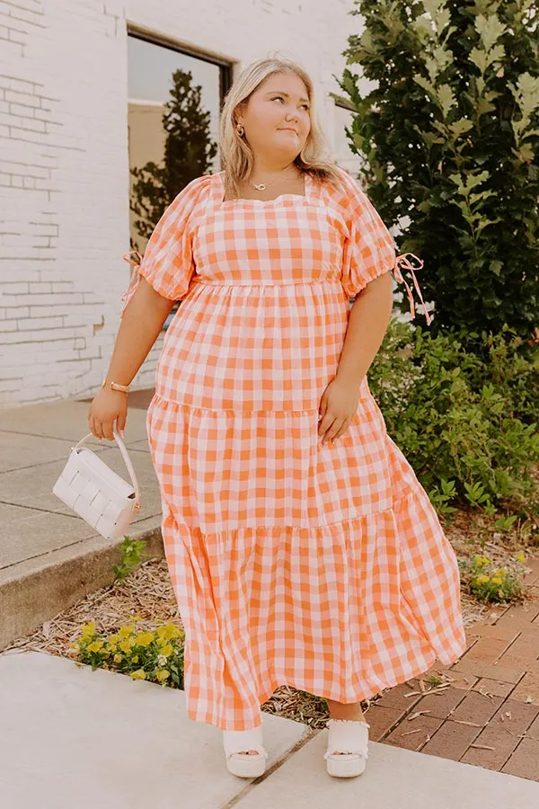 Sunkist Stroll Gingham Midi Dress Curves sold by Impressions