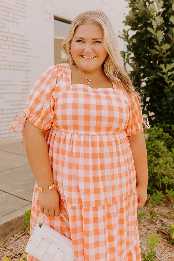 Sunkist Stroll Gingham Midi Dress Curves sold by Impressions product image thumbnail 2