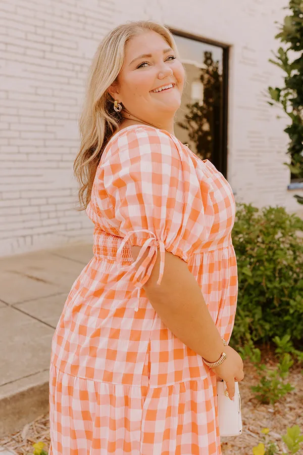 Sunkist Stroll Gingham Midi Dress Curves sold by Impressions product image thumbnail 3