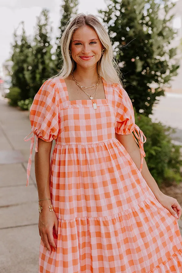 Sunkist Stroll Gingham Midi Dress sold by Impressions product image thumbnail 4