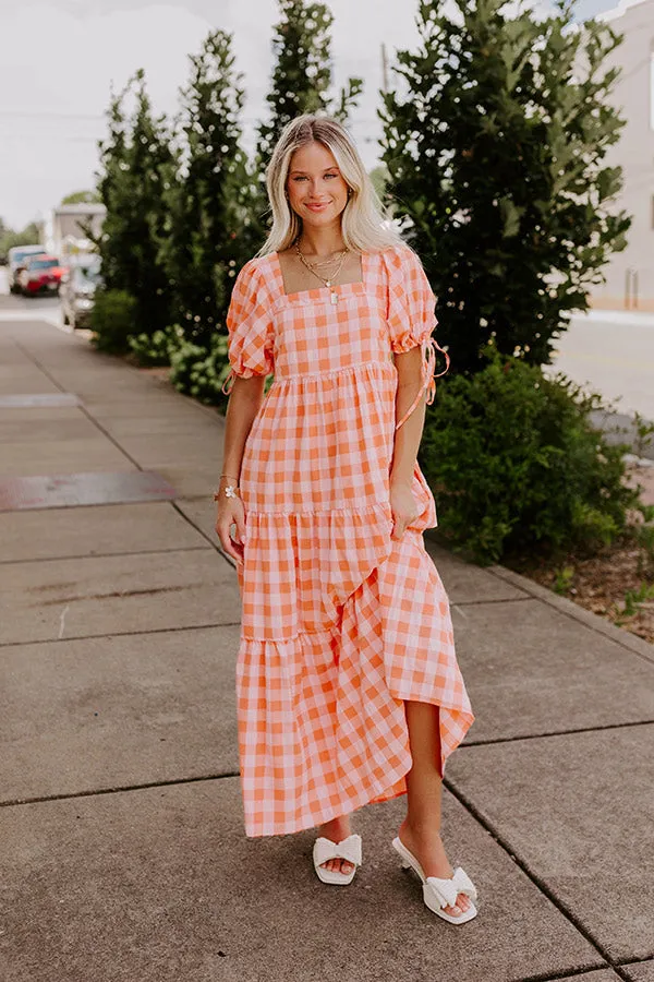 Sunkist Stroll Gingham Midi Dress sold by Impressions