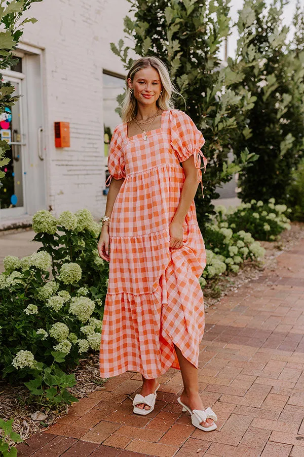 Sunkist Stroll Gingham Midi Dress sold by Impressions product image thumbnail 2