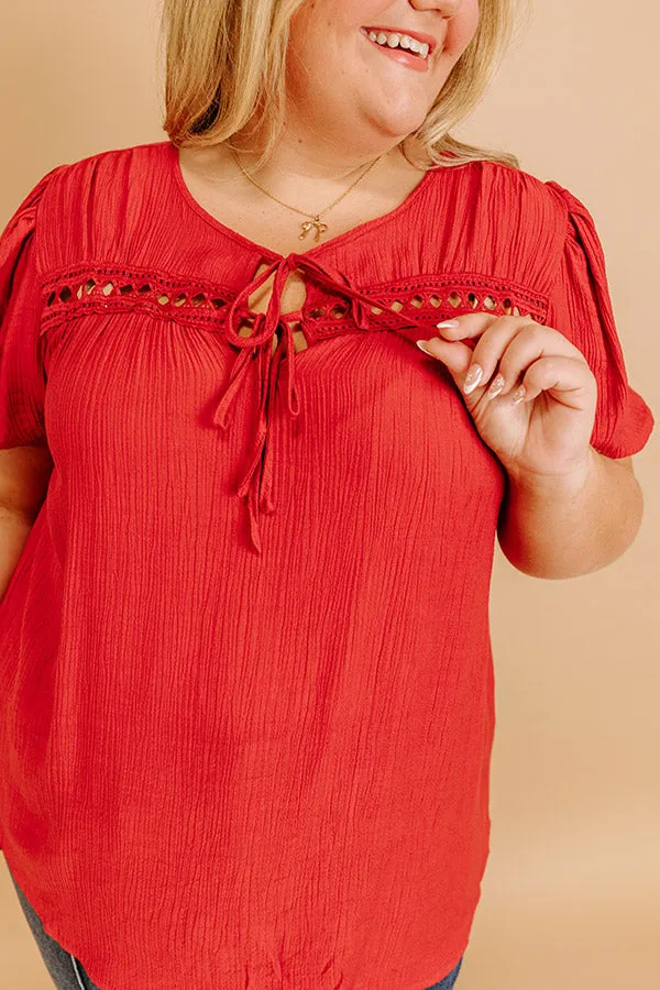 Cafe And Caramel Shift Top Curves in Crimson sold by Impressions product image thumbnail 4