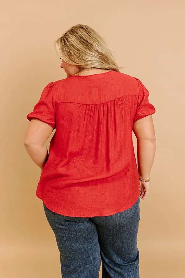 Cafe And Caramel Shift Top Curves in Crimson sold by Impressions product image thumbnail 5