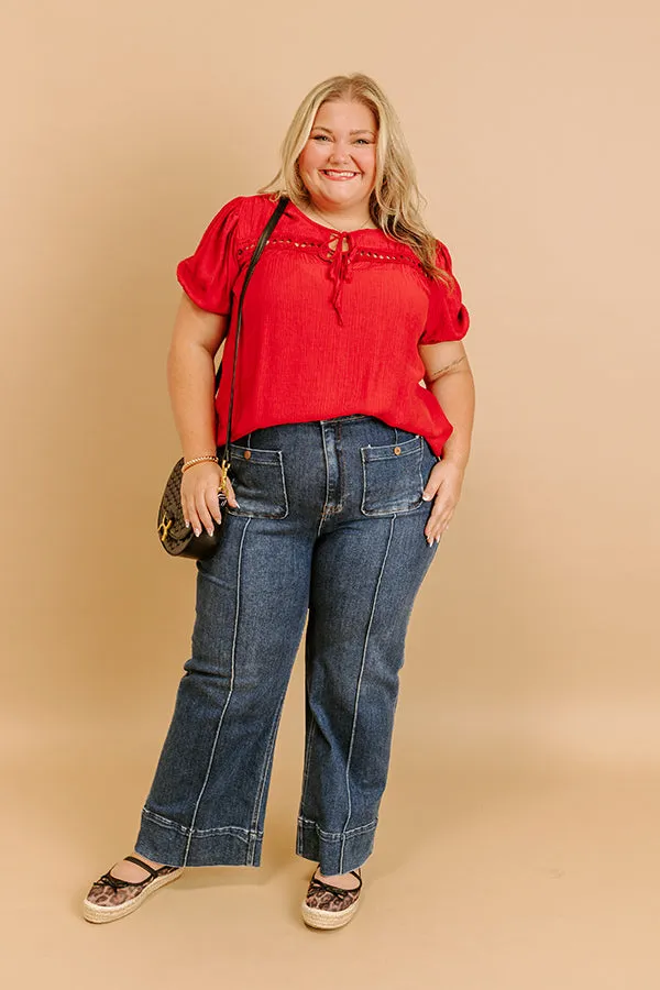 Cafe And Caramel Shift Top Curves in Crimson sold by Impressions product image thumbnail 2