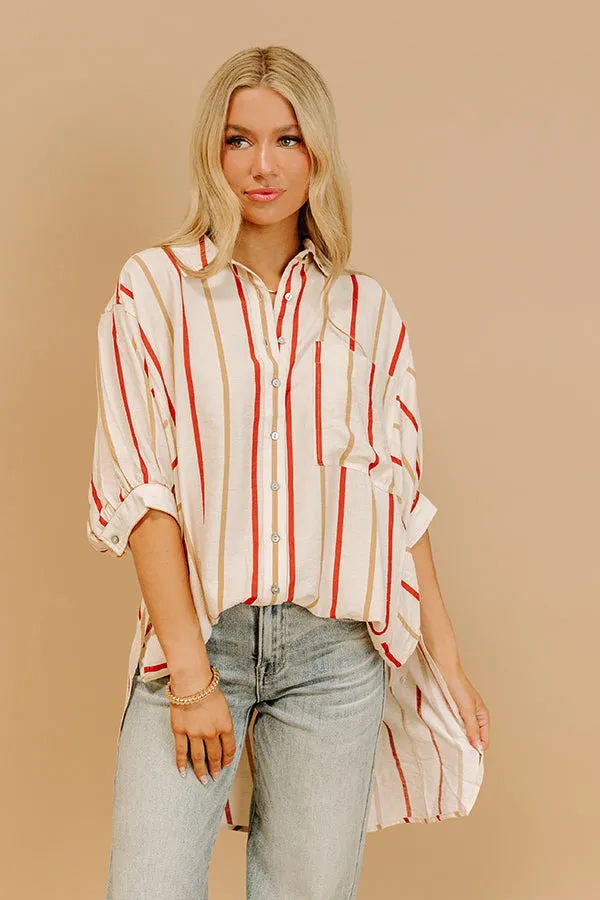 Cider Sippin' Oversized Stripe Button Up sold by Impressions product image thumbnail 3