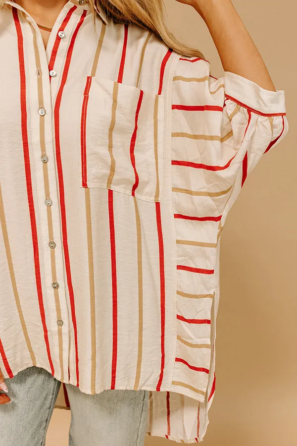 Cider Sippin' Oversized Stripe Button Up sold by Impressions product image thumbnail 4