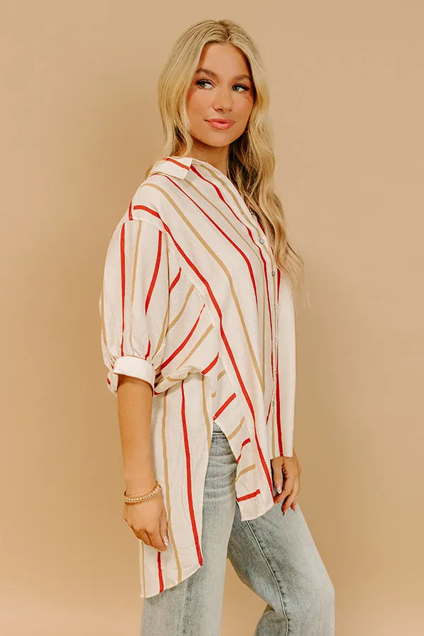 Cider Sippin' Oversized Stripe Button Up sold by Impressions product image thumbnail 5