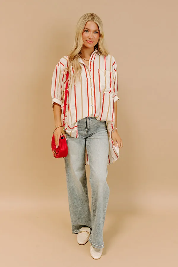 Cider Sippin' Oversized Stripe Button Up sold by Impressions product image thumbnail 2