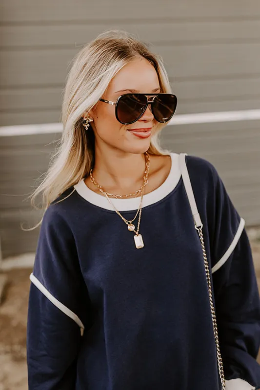 Quay High Profile Polarized Aviator Sunnies in Black sold by Impressions