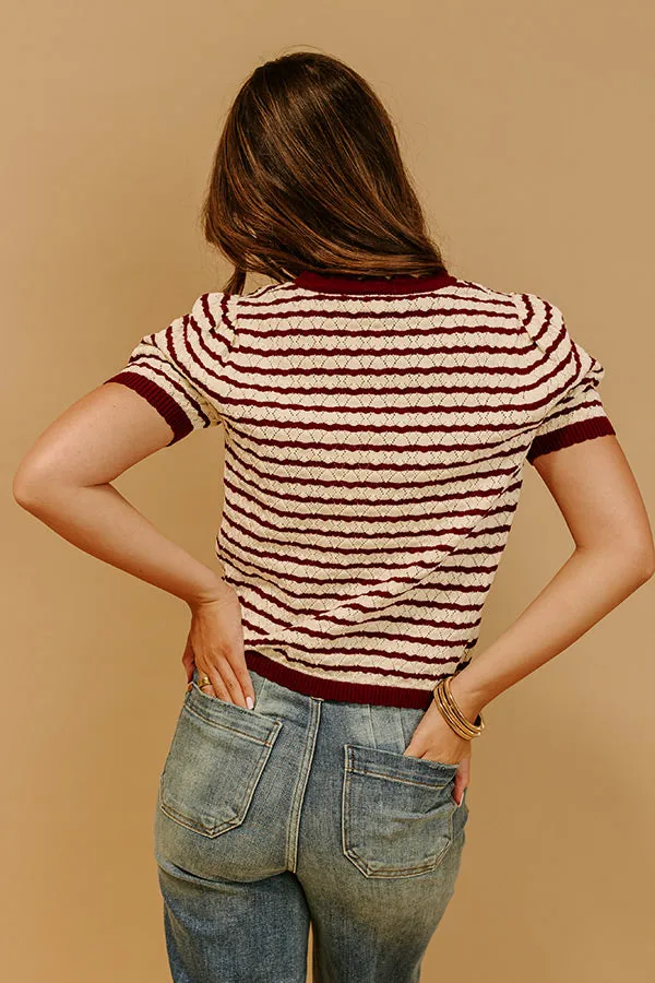 Cafe Charm Pointelle Knit Top sold by Impressions product image thumbnail 4