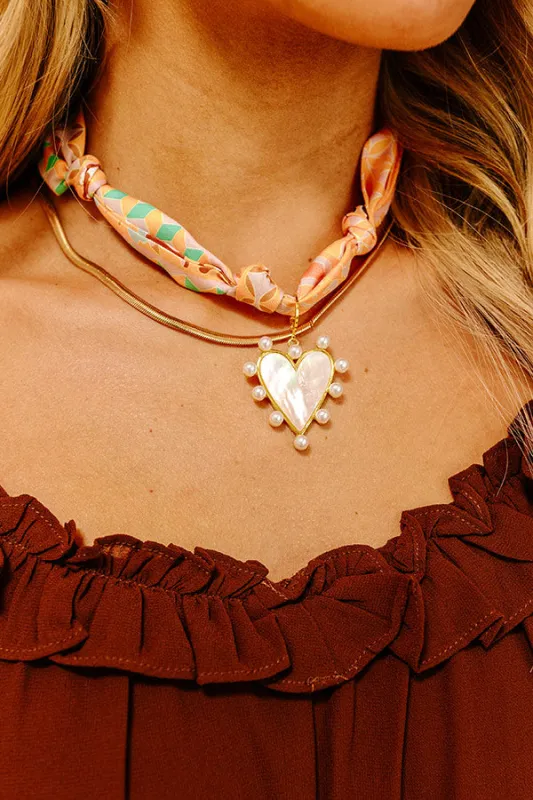 Barry Heart Geo Scarf Necklace sold by Impressions