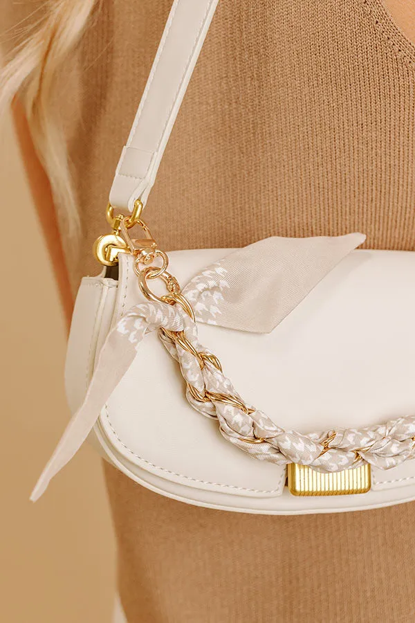 Gold Phone/Purse Chain with a Warm Taupe Houndstooth Scarf sold by Impressions product image thumbnail 3