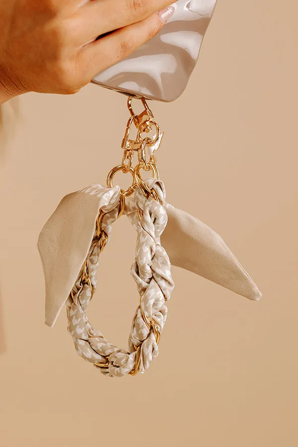 Gold Phone/Purse Chain with a Warm Taupe Houndstooth Scarf sold by Impressions product image thumbnail 2