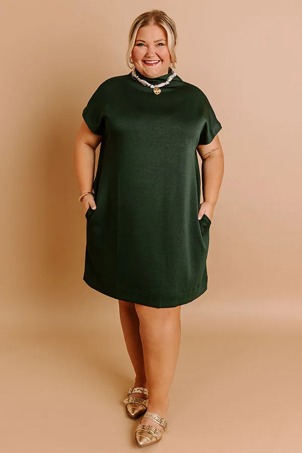 City Sleek Mini Dress in Hunter Green Curves sold by Impressions product image thumbnail 3