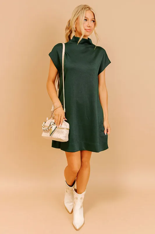 City Sleek Mini Dress in Hunter Green sold by Impressions