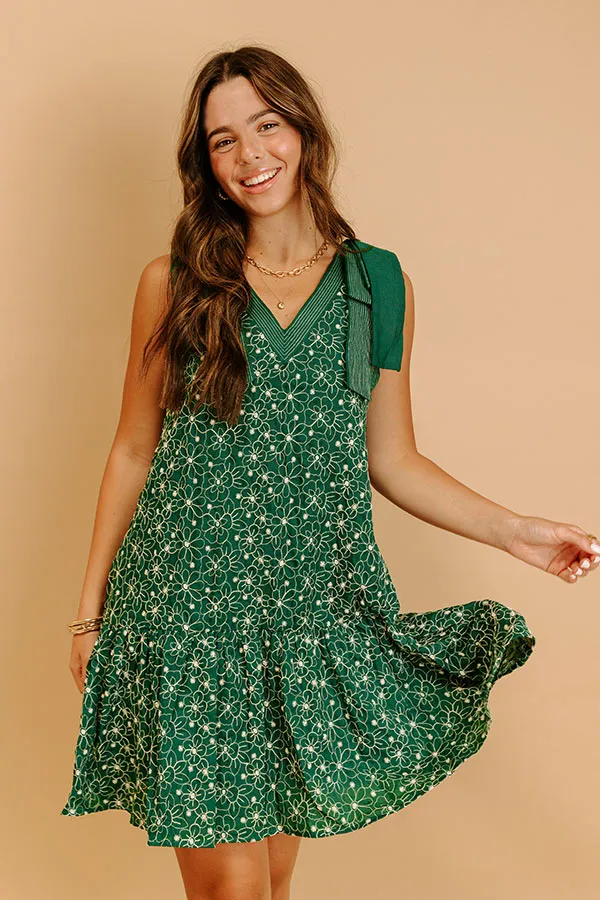 Chasing Wanderlust Floral Embroidered Mini Dress sold by Impressions