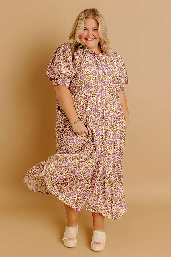Falling For Floral Midi Dress Curves sold by Impressions