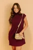 City Sleek Mini Dress in Windsor Wine sold by Impressions