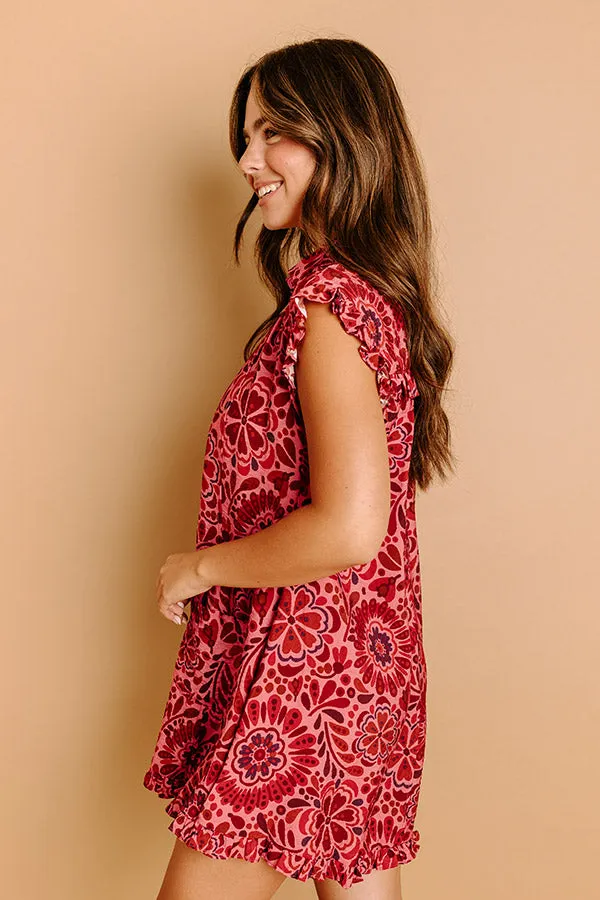 Rose Sangria Floral Mini Dress sold by Impressions product image thumbnail 5