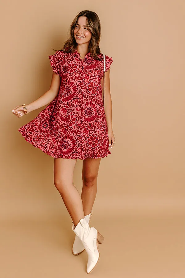Rose Sangria Floral Mini Dress sold by Impressions product image thumbnail 2