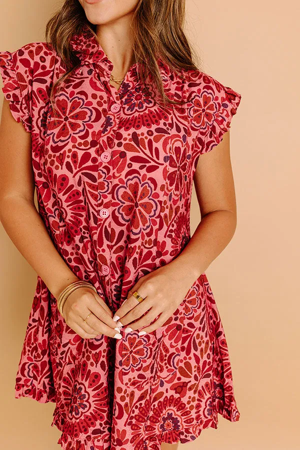 Rose Sangria Floral Mini Dress sold by Impressions product image thumbnail 3