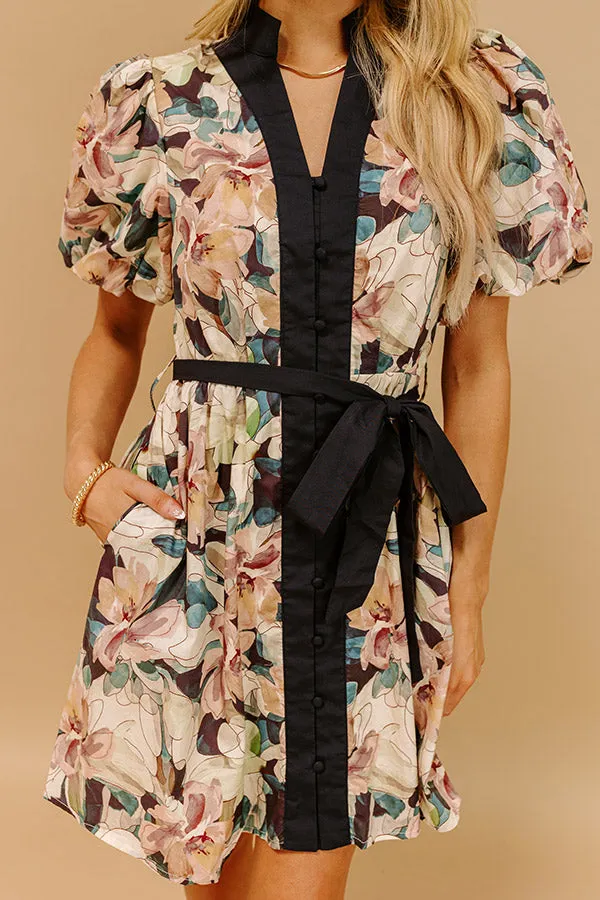 Flora In The Vines Button Down Mini Dress sold by Impressions product image thumbnail 3