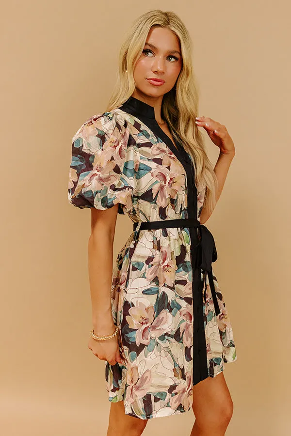 Flora In The Vines Button Down Mini Dress sold by Impressions product image thumbnail 4