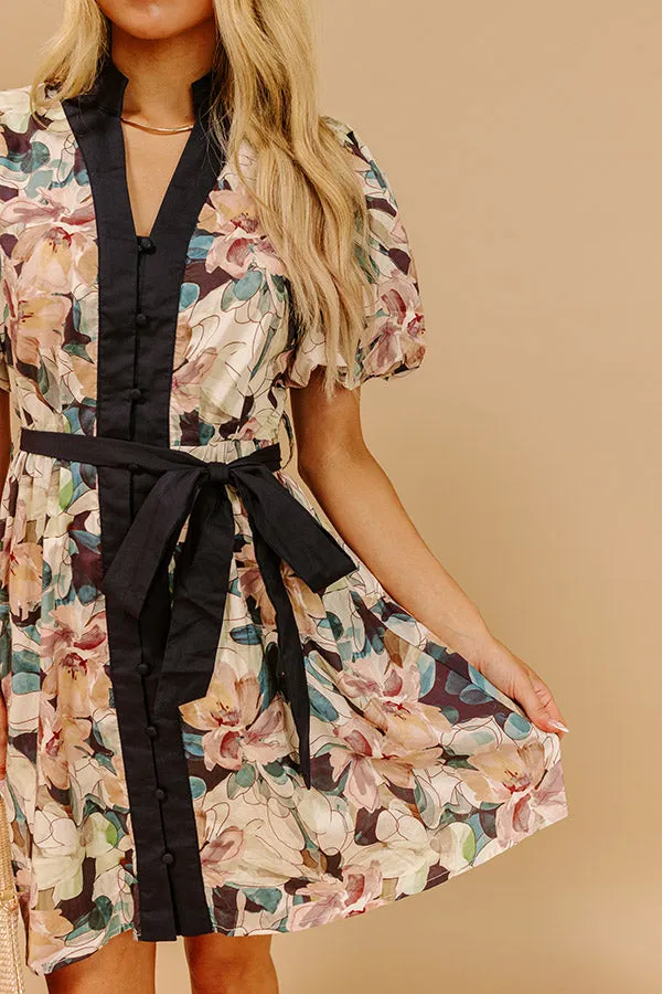 Flora In The Vines Button Down Mini Dress sold by Impressions product image thumbnail 2