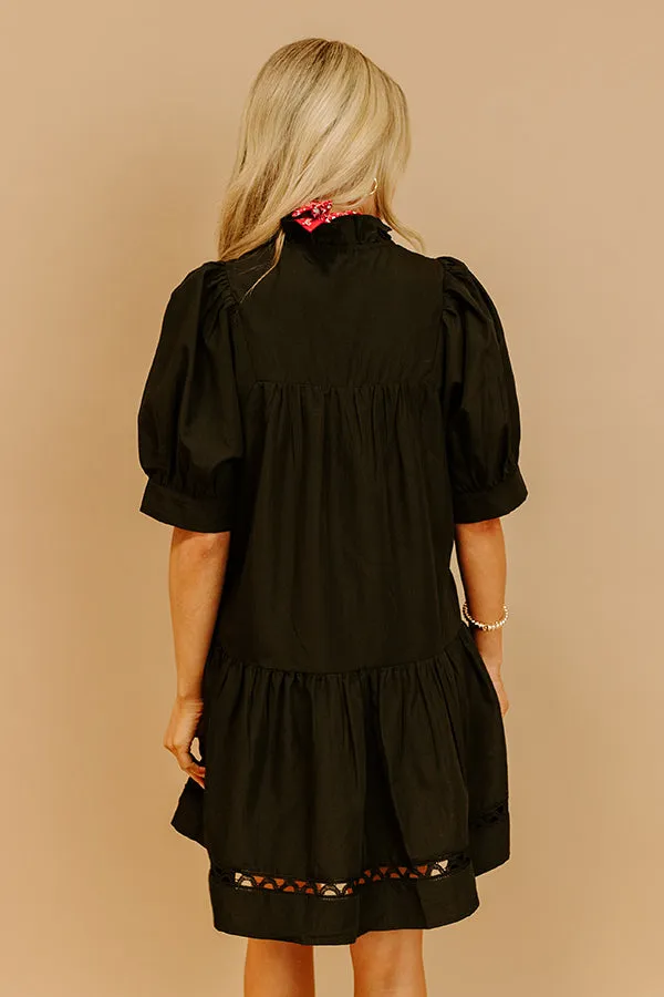 Wisteria And Wine Mini Dress in Black sold by Impressions product image thumbnail 4