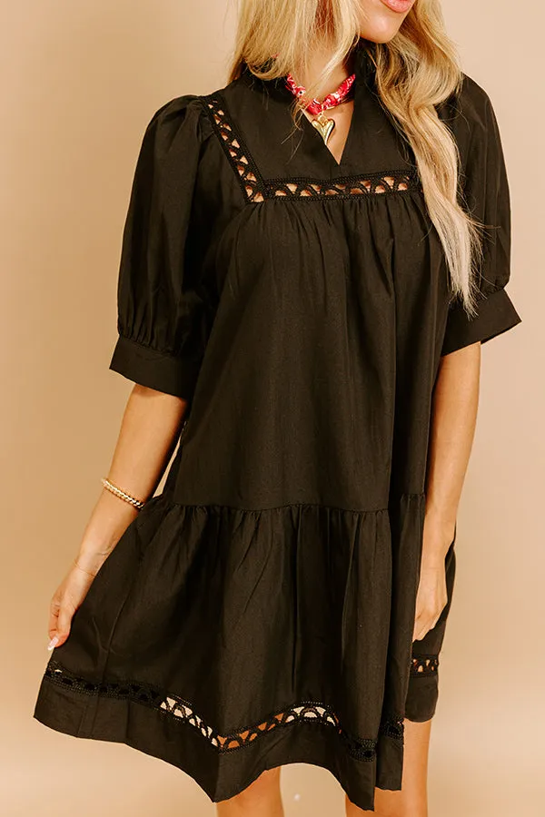 Wisteria And Wine Mini Dress in Black sold by Impressions product image thumbnail 5