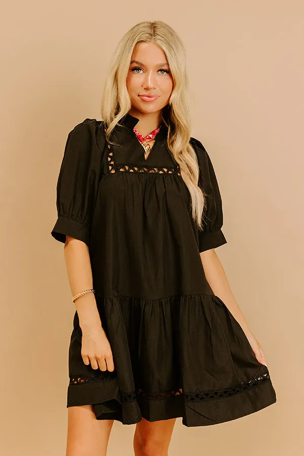 Wisteria And Wine Mini Dress in Black sold by Impressions product image thumbnail 2