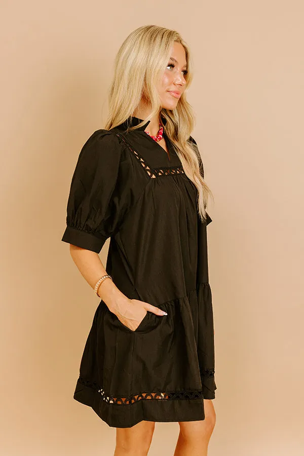 Wisteria And Wine Mini Dress in Black sold by Impressions product image thumbnail 3