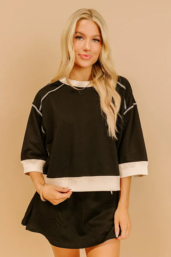 Chic Style Shift Tee in Black sold by Impressions