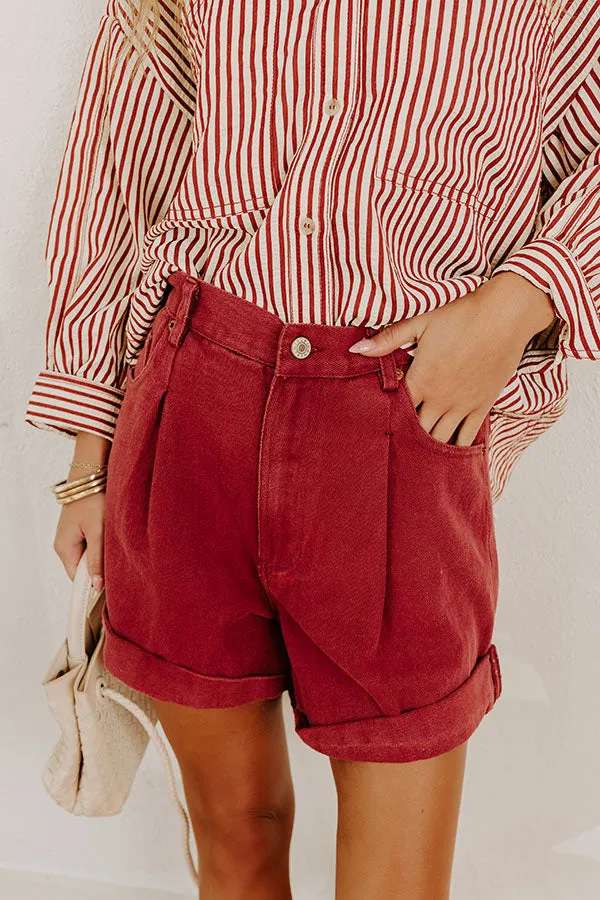 The Milly High Waist Shorts in Red sold by Impressions product image thumbnail 2