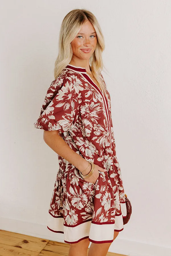 Vineyard Dream Floral Mini Dress sold by Impressions product image thumbnail 4
