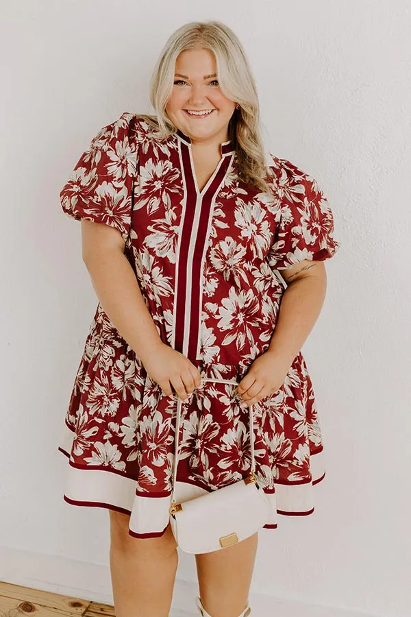 Vineyard Dream Floral Mini Dress Curves sold by Impressions product image thumbnail 3