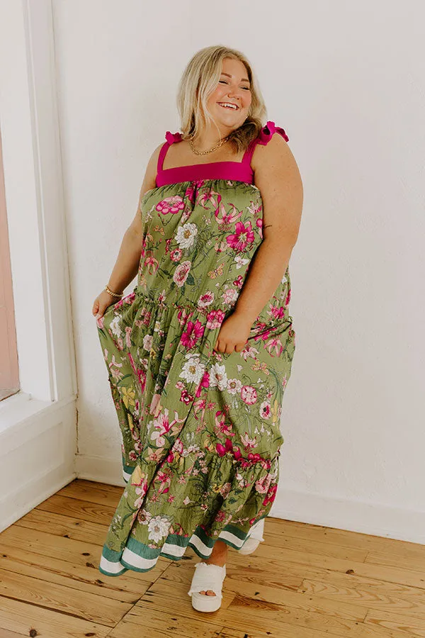 Chasing Wildflowers Floral Maxi Dress Curves sold by Impressions