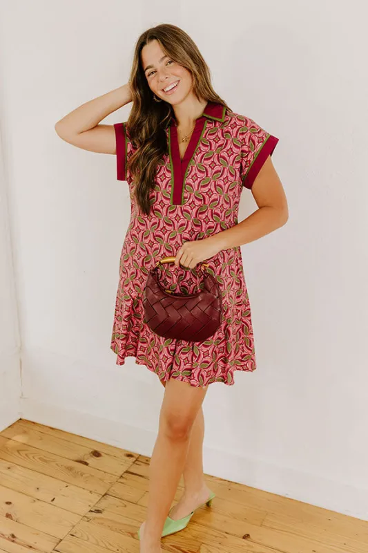Cider Dreams Mini Dress in Sangria sold by Impressions