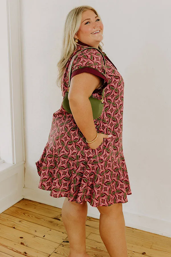 Cider Dreams Mini Dress in Sangria Curves sold by Impressions product image thumbnail 4