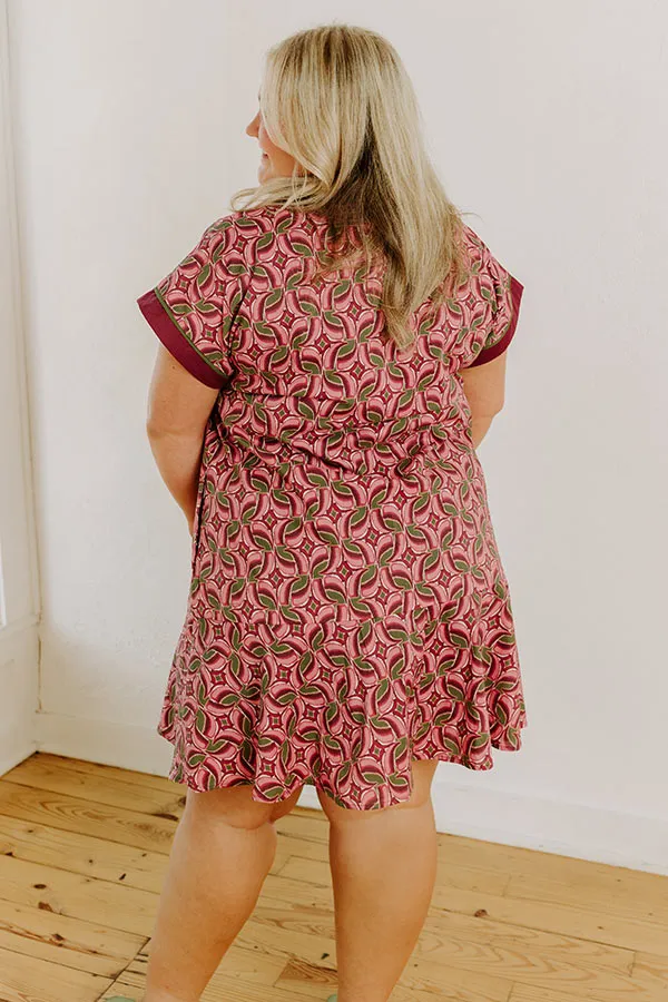 Cider Dreams Mini Dress in Sangria Curves sold by Impressions product image thumbnail 5
