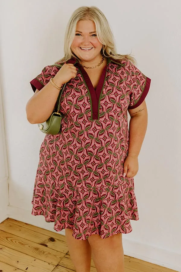 Cider Dreams Mini Dress in Sangria Curves sold by Impressions product image thumbnail 2