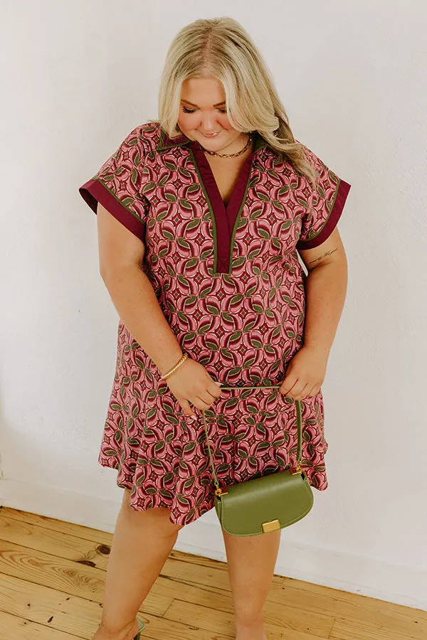 Cider Dreams Mini Dress in Sangria Curves sold by Impressions product image thumbnail 3